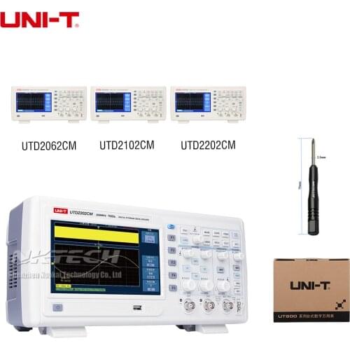 UNI-T Digital Storage Oscilloscope UTD2202CM UTD2102CM UTD2062CM 2 Channel 200MHz Bandwidth TFT 800x480 1GS/s 150Kwfms/s 1.8ns