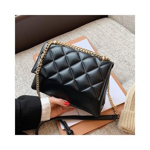 Vintage Square Armpit bag 2020 Fashion New High quality PU Leather Womens Designer Handbag Travel Chain Shoulder Messenger Bag