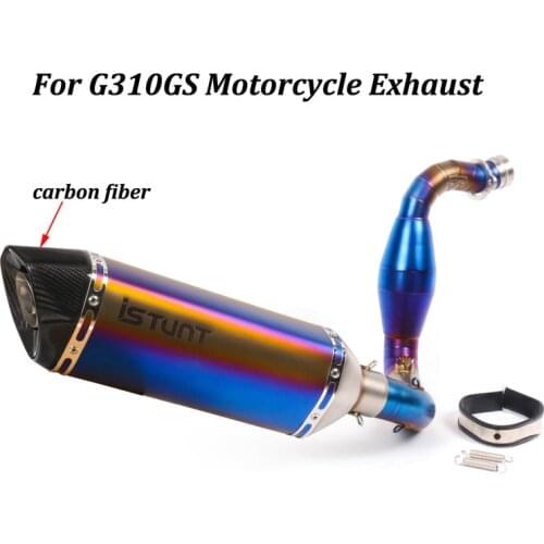 Full System Motorcycle Exhaust Muffler Modified With Front Middle Link Pipe Slip on Exhaust Motorcycle For G310GS