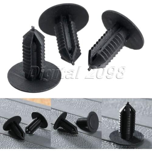 Yetaha 50Pcs 9mm Hole Rivets Nylon Universal Car Styling Bumper Plastic Auto Fastener Door Panel Trim Clips Screws for BMW
