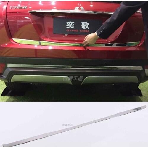 Tailgate Rear Door Bottom Cover Molding Trim Stainless Steel back door trim car Accessorie For Mitsubishi Eclipse Cross2018 2019