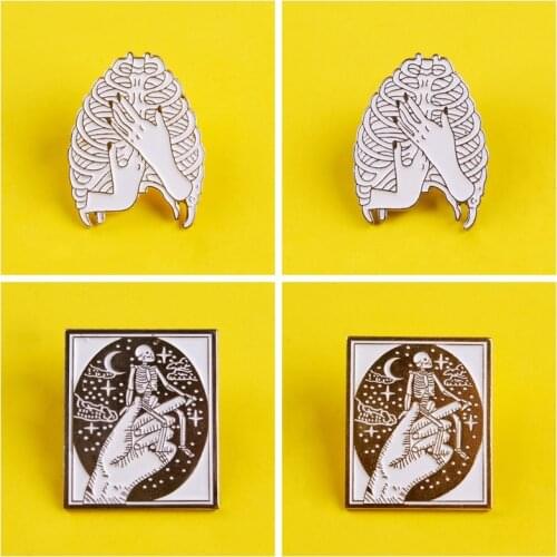 Punk Skull Badges for Clothes Clothes Lapel Pin Devil Badges for Backpack Enamel Pins Badge Brooch Accessories Jewelry Gifts DIY