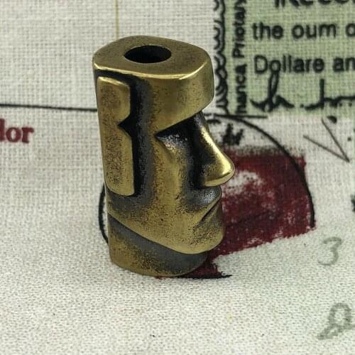 1PC Watcher Stone Statue Retro Brass Oxide EDC Paracord Beads Umbrella Rope Cord Lanyard Pendants Knife Beads Accessories