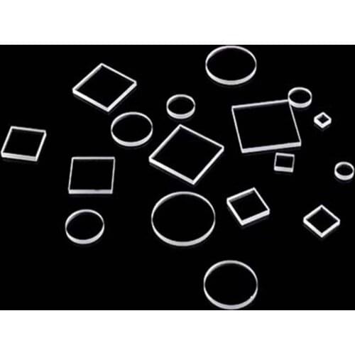 10PCS Quartz Glass Lenses JGS2 Diameter 6/7/8/9/10mm Round Square Acid Alkali Temperature Resistance Dust Cover Thickness 1mm