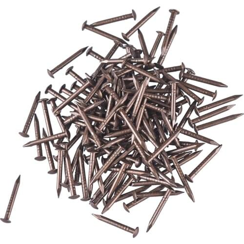 100pcs 15X1.5MM Chinese Archaize Round Head Antique Bronze Wooden Nails for Furniture DIY Decorative Boxes