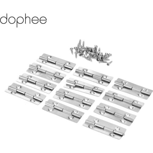 12PCS 15*35mm Mini Cabinet Drawer Butt Hinge for Furniture Kitchen Window Door Small Hinge With Screws Furniture Fittings