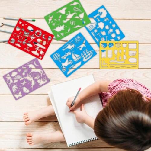 20Pcs Drawing Stencils Set for Kids Over 300 Different Patterns to Draw Imaginative Childrens Storie