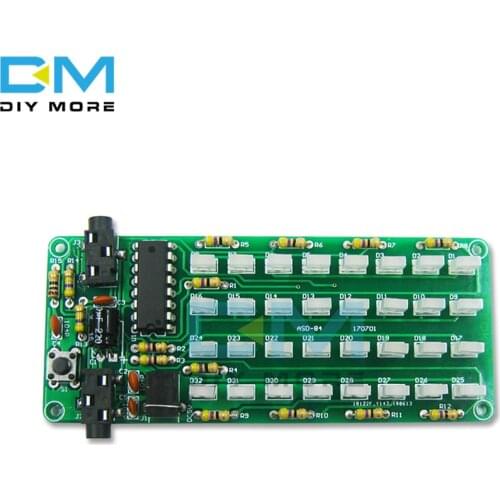 ASD-84 Level Indicator Electronic DIY Kit SMD Soldering Practice Board 8x4 Audio Spectrum Indicator Red+Blue Colorful Display