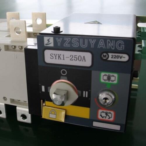 Fast Shipping 250A SYK1-250A 4P Suyang ATS Work 440V Power 220V Dual power automatic transfer switch Automatic starting system
