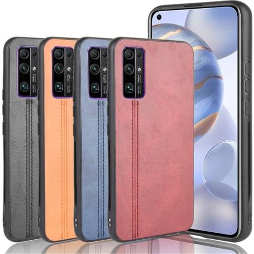 For Huawei Honor 30 Case Luxury Calfskin PU Leather lines Hard Back Cover Case For Huawei Honor 30 Pro Honor30 Phone Case