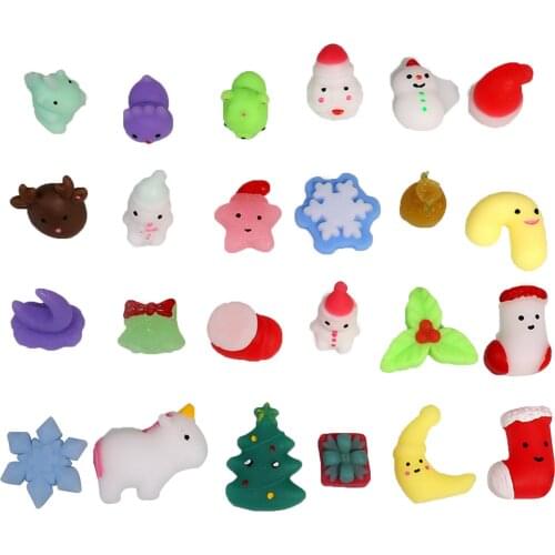 Santa Claus Decompression Squeeze Children Toys TPR Soft Cute Stuff Sensory Relaxation Toy Pet Animals Vent Toy Eco Friendly