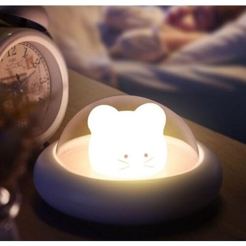 Baby Night Light Cute Space Mouse Animal Night Light LED USB Nightlight for Children with Touch Sensoe Kids Sleeping Lamparas