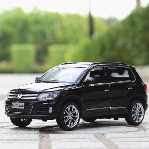 For Volkswagen Tiguane Model 1:32 Scale Diecast Metal Car SUV Alloy Auto Pull Back Power Electronic Vehicle Toys