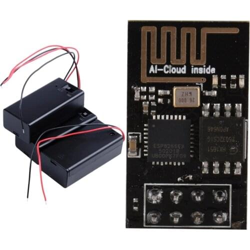 3 Pcs Two Wire Lead On/Off Switch 1 x 9V Battery Cell Case Holder with ESP8266 01 WIFI TransceiveR Board Module