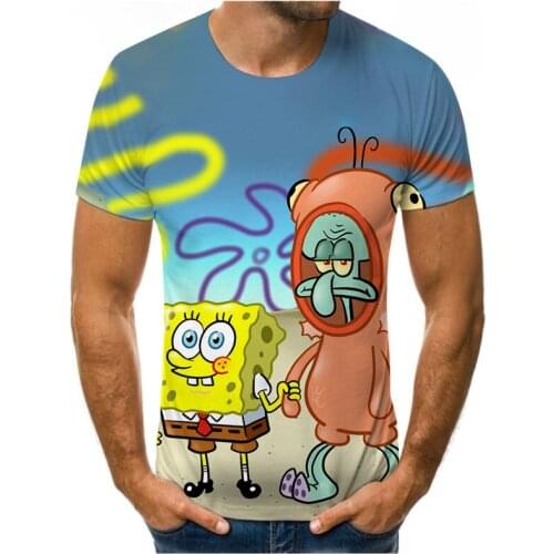 Summer new childrens T-shirt 3D printing cartoon animation Harajuku summer street casual fashion short-sleeved T-shirt