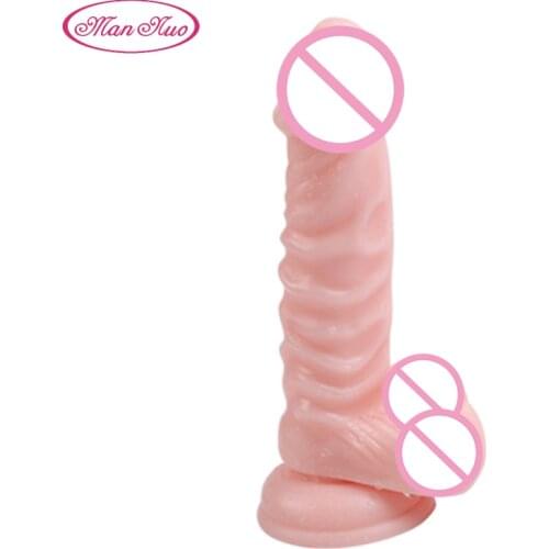 Man Nuo Dildo Vibrators Realistic Suction Cup Dildo Artificial Penis Sex Toys for Woman Soft Silicone Toys For Adults Sex R4