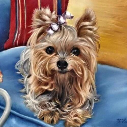 New arrival full square drill diy diamond painting cross stitch dog picture diamond embroidery kit gift