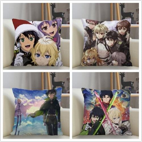 Musife New Custom Seraph Of The End Pillowcase Sofa Decorative Cushion Cover Pillowcase Home Decor Drop Shipping Wholesale