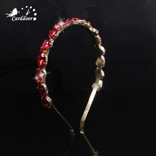 Carddoor Fashion Bride Hair Hoop 6 Color Crystal Hair Accessories Ladies Girls Accessories Wedding Banquet Gift Hair Jewelry