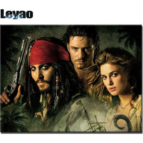 Movie posters Pirates Of The Caribbean: Dead Mans Chest,Diamond Embroidery Full Square Diamond Painting Pictures Of Rhinestone
