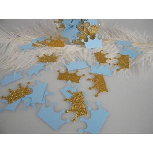Prince Crowns table Confetti Baby Boy First Birthday wedding scatters party decorations Scrapbooking Embellishment