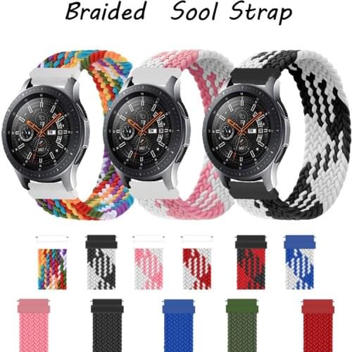 20mm 22mm Band For Samsung Galaxy Watch 3/42mm 46mm Active 2 Strap Gear S3 Nylon Bracelet Huawei Watch GT 2 2e Pro Amazfit Bip