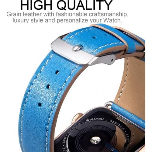 Leather band for apple watch series 6 se 5 4 3 2 1 Textured watchband bracelet correa apple watch band 44mm 42mm 40mm 38mm strap