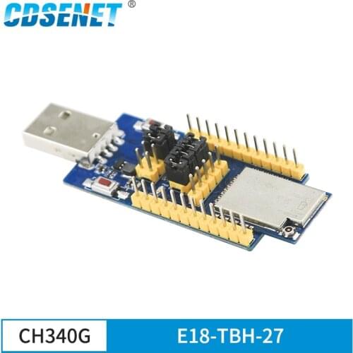 CDSENET E18-TBH-27 USB Test Board 27dBm 2.4GHz ZigBee Module CC2530 E18-2G4Z27SI Modular Con Sistemas Iks Nrf52832 Module