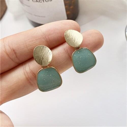 Fashion simple geometric Earrings accessories female Classic irregular metal wafer stud earrings for women Nightclub jewelry