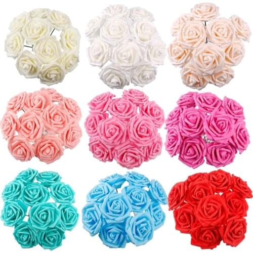 Frigg Rustic Wedding Decoration 10pcs 8cm Foam Rose Flowers Bridal Shower Valentines Day Gift For Bridal Party Weeding Decor