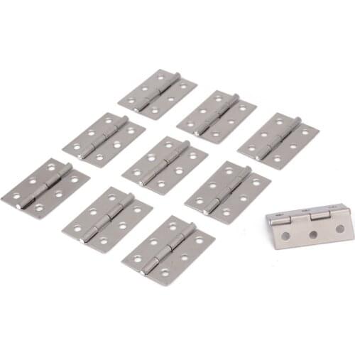 10pcs/lot Stainless Steel Furniture Cabinet Hinges Glass Door Hinge Wardrobe Fittings Hardware Accessory