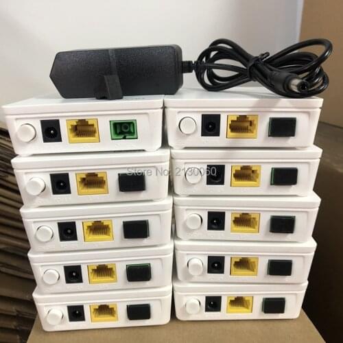 10Pcs New SC APC ONU Gpon ont FTTH onu modem hg8010H 1GE Port GPON ONU ONT with power adpater