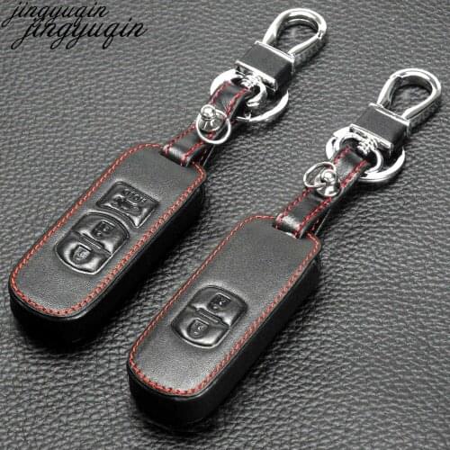 2/3BTN Genuine leather Car Remote Smart Key Case For Mazda 2 3 5 6 CX-3 CX-4 CX-5 CX-7 CX-9 Atenza Axela MX5 Fob Cover Set