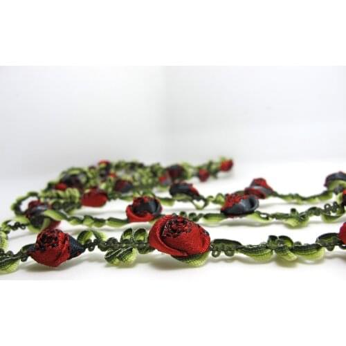 2 Yards 1/2 Inch Woven Rococo Ribbon Trim|Decorative Floral Ribbon|Scrapbook Materials|Clothing|Decor|Craft Supplies