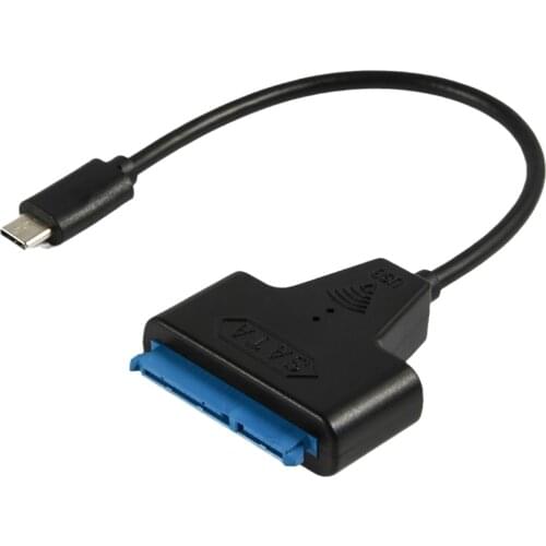 Type-C 3.0 to SATA Adapter Converter for 3.5/2.5 Inch SSD/HDD Hard Disk Drive USB 3.1 to SATA 22Pin for PC Notebook Tablet