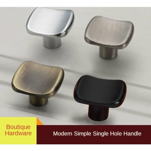 Antique U-shaped Single Hole Furniture Handle European Style Wardrobe Drawer Knob Black Brushed Solid Kitchen Cabinet Handle