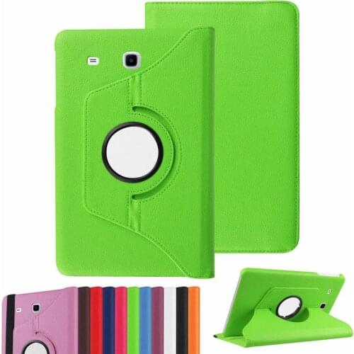 Case for Samsung Tab E 8.0 SM-T377 Cover 360 Degree Rotating PU Leather Case for Galaxy Tab E 8inch T377 T375 T378 Tablet Glass