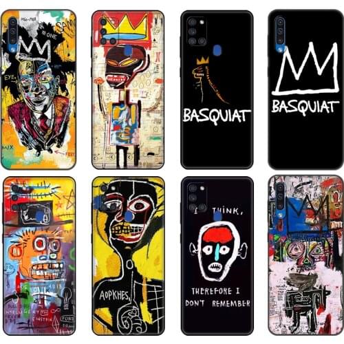Black tpu Case For Samsung Galaxy A50 50S A30S A10 A01 A11 A21S A31 A41 A51 A71 M21 M30S S10 LITE Cover Jean Michel Basquiat