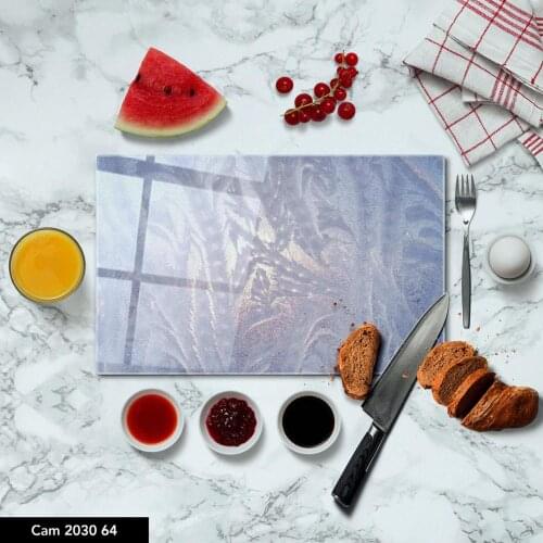 Temperred Glass Decorative Kitchen Cutting Board Easy Clean Healthy Food Fruit Chopping Presentation