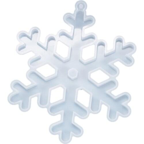 DIY Christmas Snowflake Listed Pendant Casting Silicone Mould Crafts Jewelry Making Tool Crystal Epoxy Resin Mold