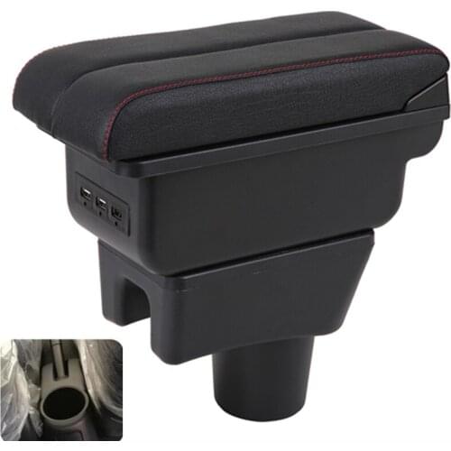 For Mitsubishi mirage Space Star armrest box USB Charging heighten Double layer