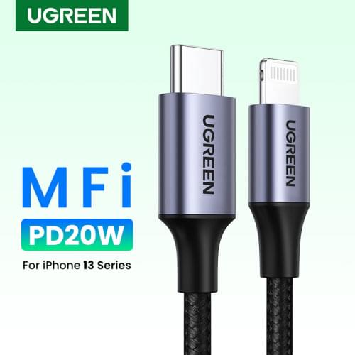 UGREEN MFi USB Type C to Lightning Cable for iPhone 12 Mini Pro Max 8 PD 18W 20W Fast USB C Charging Data Cable for Macbook Pro