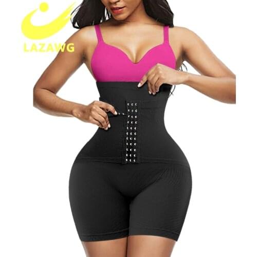LAZAWG Butt Lifter Body Shaper Panties Firm Belly Tummy Control Shapewear Thigh Slimmer Girdle Shorts with Hook Waist Trainer