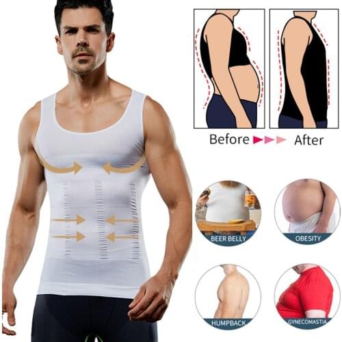 Men Shapewear Tank Tops Bodybuilding Fitness Men Shirt Vest Body Shapers Tank Top Slimming Shirt Workout Tank