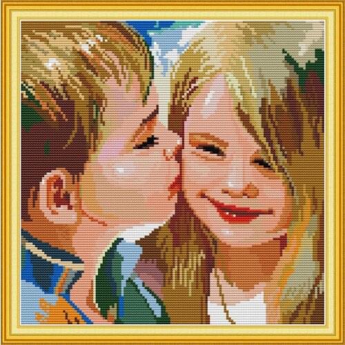 Joy Sunday Cross Stitch Kit Embroidery DMC 11&14CT Print Canvas Hand Sew Cross-stitching Embroidery DIY Handmade Needlework