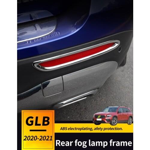 Rear Fog Lamp ABS Bight Frame Light Eyebrow Trim Car Taillight Lamp Frame Decoration For Mercedes-Benz GLB AMG 2020-2021