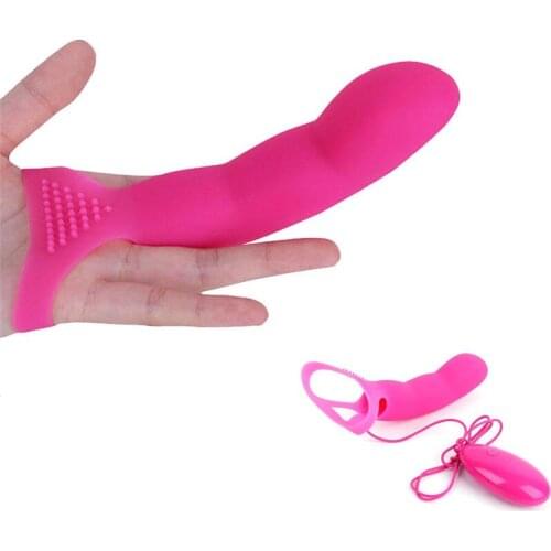 7 Speed Finger Strap On Sleeve G Spot Vibrator Clitoris Stimulator finger vibrator sex toy for couple adult games vibrator sex