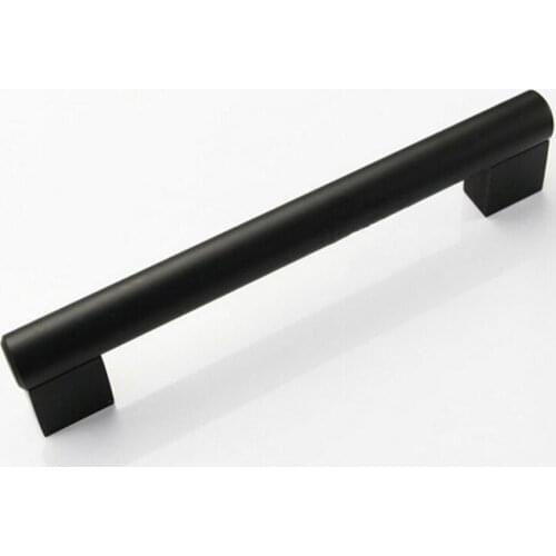 160mm modern simple black furniture handles matte black kitchen cabinet dresser handles 6.3" antique stain black cupboard pulls