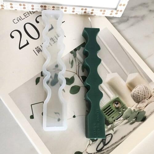 Speical Shaped Strip Candle Silicone Mould European Simple Candle Molds Christmas Home Decoration Candle Moulds