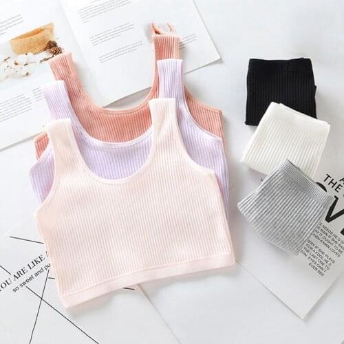 Teenage Girls Tube Top Young Girls Training Bras Teen Sport Underwear Vest Wireless Underpants Brassiere Puberty Clothing